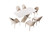 Lenvik 6 Pc. Dining Table Set (FM3700BR-T-7PC)
