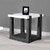 Sundbry End Table, White/Black (FM44010BK-E)