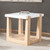 Sundbry End Table, White/Natural (FM44010NT-E)