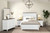 Pinetop Twin Bed, White/Dark Brown (FM7171WH-T-BED)