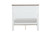 Pinetop Twin Bed, White/Dark Brown (FM7171WH-T-BED)