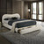 Grimsby E.King Bed, White Boucle (FM72019WH-EK-BED)