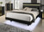 Lillestrom Full Bed, Black/Gold (FM7217BK-F-BED)