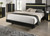 Lillestrom Queen Bed, Black/Gold (FM7217BK-Q-BED)