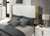 Basildon E.King Bed, White/Gold (FM7271WH-EK-BED)