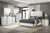 Basildon Queen Bed, White/Gold (FM7271WH-Q-BED)