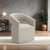 Tresa Dining Arm Chair W/ Casters, Taupe (FM-AC3002TP)