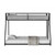 Rothwell Twin/Full Metal Bunk Bed, Matte Black (FM-BK1200BK-TF)