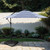 Glam Cantilever Umbrella W/Led+Base, Blue/White (GM-3003BL+BASE)