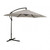 Glam Cantilever Umbrella W/Led+Base, Canvas Stone (GM-3003CS+BASE)