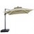 Aurora 10' SQ Umbrella, Double Top, LED Bulb + Control, Tan (LA-A015BG)