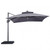 Aurora 10' SQ Umbrella, Double Top, LED Bulb + Control, Gray (LA-A015GY)