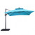 Aurora 10' SQ Umbrella, Double Top, LED Bulb + Control, Teal (LA-A015TL)