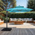 Xico 8' SQ Umbrella, Double Top, LED Light + Control, Teal (LA-A030TL)