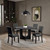 Oberto 4 Pc. Round Dining Table Set (SL3406DG-RT-5PC)
