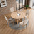 Oberto 4 Pc. Round Dining Table Set (SL3406NT-RT-5PC)