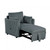 Denholme Chair w/ Pull Out, Dark Gray (SL64002DG-CH-PK)
