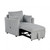 Denholme Chair w/ Pull Out, Gray (SL64002GY-CH-PK)