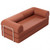 Perri 79" Compressed Sofa, Rustic brown (SL6907BR)