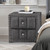 Farese Queen Bed W/ 2 Nightstands (SL7001DG-Q-3PC-2NS)