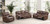 Tepic Manual Sofa + Loveseat, Brown (TM6012BR-2PC)