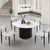 Borden 5 Pc. Dining Table Set (FM37019BK-RT-5PC18BK)
