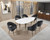 Ciaran 5 Pc. Dining Table Set (FM37024WH-OT-5PC24BK)
