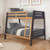 Kallen Twin/Full Bunk Bed W/ 6" Mattresses, Mauve/Oak (FM-BK206A-TF-BED+M6)