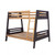 Kallen Twin/Full Bunk Bed W/ 6" Mattresses, Mauve/Oak (FM-BK206A-TF-BED+M6)