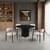 Frascone 5 Pc. Dining Table Set (FM-GM700BK-T-5PC03NT)
