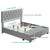 Salerno Drawer Platform Bed Grey QN