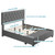 Salerno Drawer Platform Bed Black QN