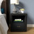 Lombardi Nightstand Black PU