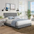 DB CHLOE PLATFORM BED GRAY