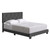 Diamond Platform bed 4 Slats Linen DB Black