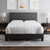 Cordoba Platform Bed 4 Slats Linen DB Charcoal