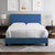 Luxembourg Platform bed 4 Slat (Cordoba in PU) DB Blue