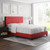 Luxembourg Platform bed 4 Slat (Cordoba in PU) DB Red