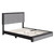 Barcelona Platform Bed 14 Slats Linen DB Black/Gray