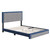 Barcelona Platform Bed 14 Slats Linen EK Blue/Gray