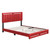 Beaumont Platform Bed 14 Slat (Senata in PU) DB red