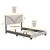 TW CORNERSTONE SILVER FAUX LEATHERUPHOLSTERED BED