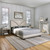 TW CORNERSTONE SILVER FAUX LEATHERUPHOLSTERED BED