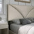 TW CORNERSTONE SILVER FAUX LEATHERUPHOLSTERED BED