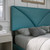 EK CORNERSTONE TEAL FAUX LEATHER UPHOLSTERED BED