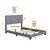 QN CHATEAU GREY FAUX LEATHER UPHOLSTERED BED
