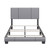 DB CHATEAU GREY FAUX LEATHER UPHOLSTERED BED