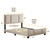 QN TRIPTYCH WHITE LINEN PLATFORM BED