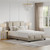 QN TRIPTYCH WHITE LINEN PLATFORM BED