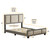 QN TRIPTYCH WHITE / GREY LINEN PLATFORM BED